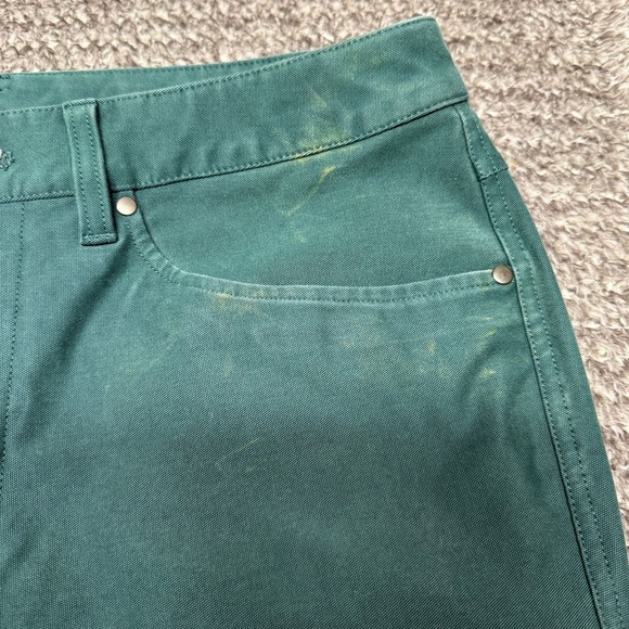 Lululemon Mens Pants Size 32 Green 5 Pocket Stretch Casual - Picture 9 of 9